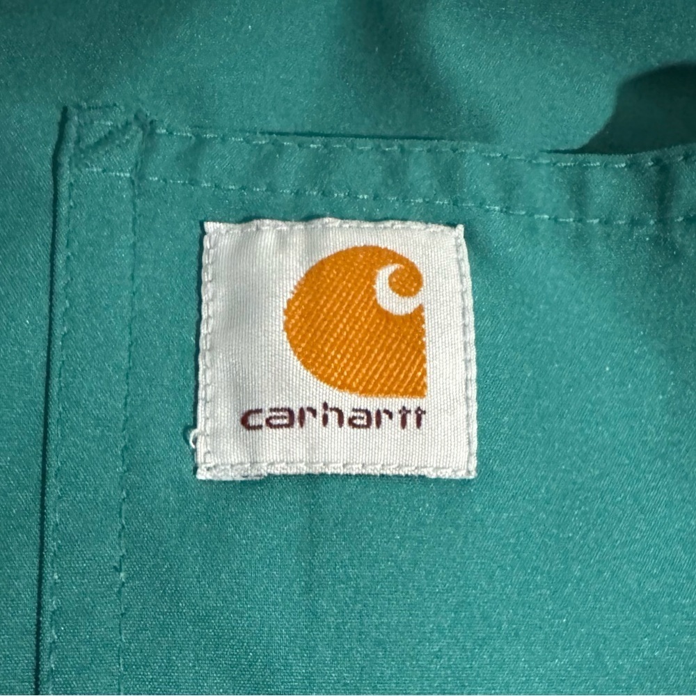 Carhartt Force Women's V-Neck Scrub Top Modern Fit Hunter Green Size Small - Picture 8 of 11